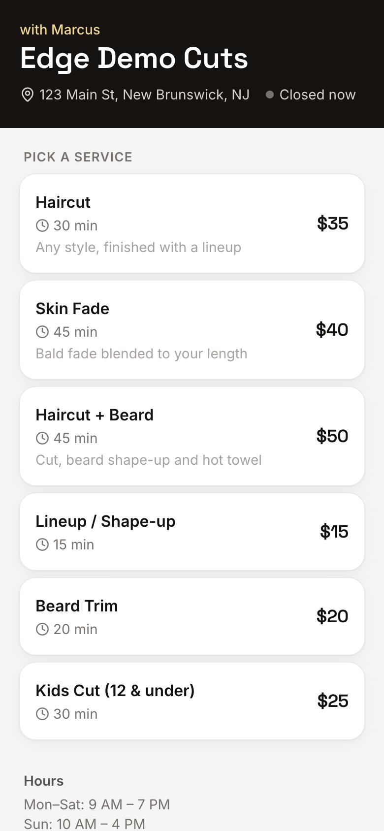 Barber Edge screenshot